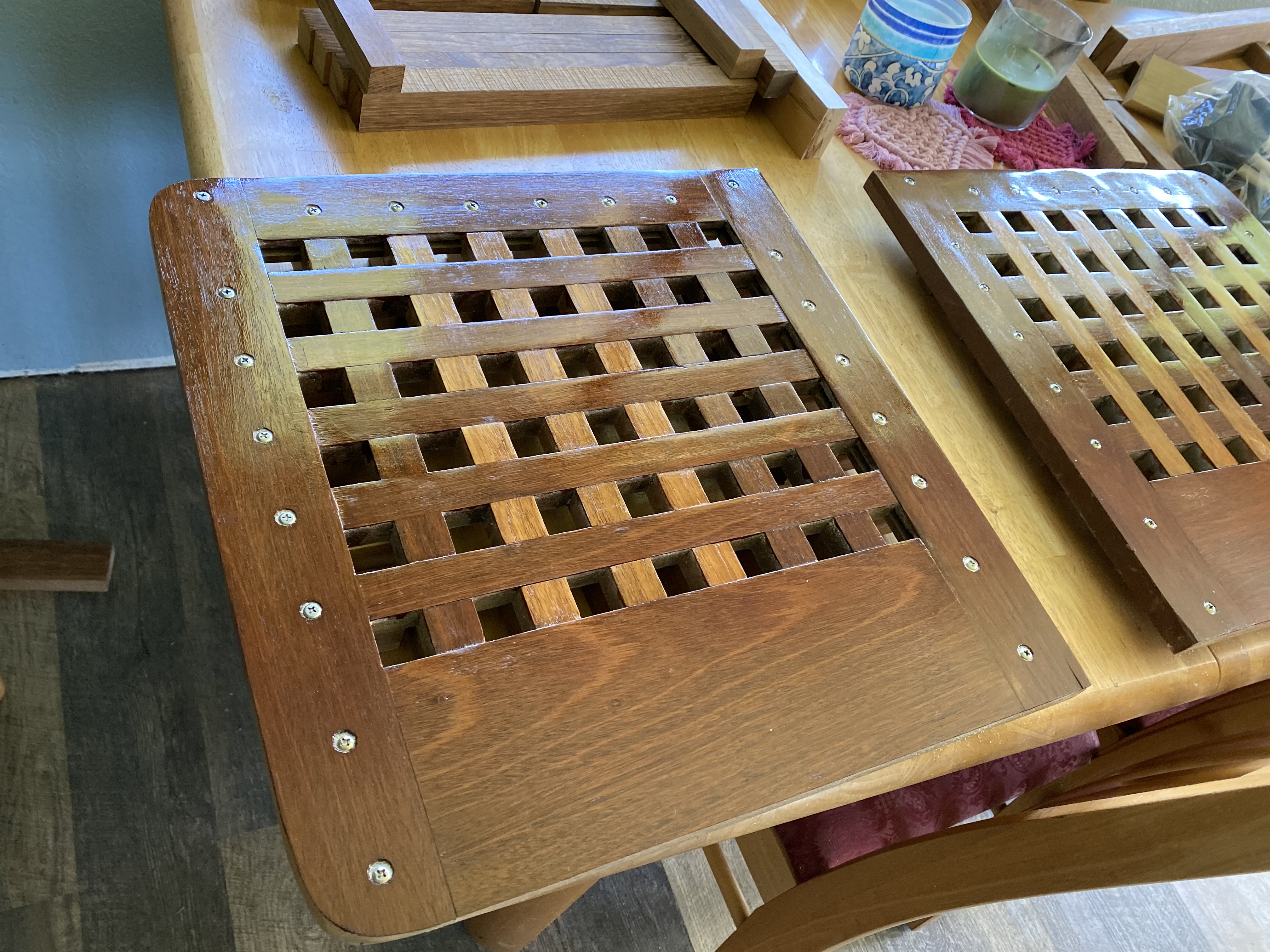 Teak grates for boat. 2