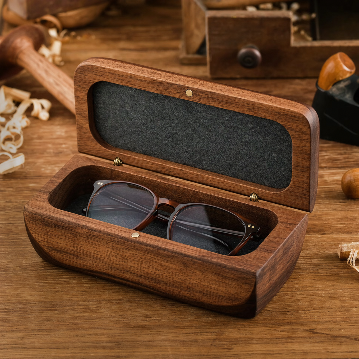 Wooden Glasses Case