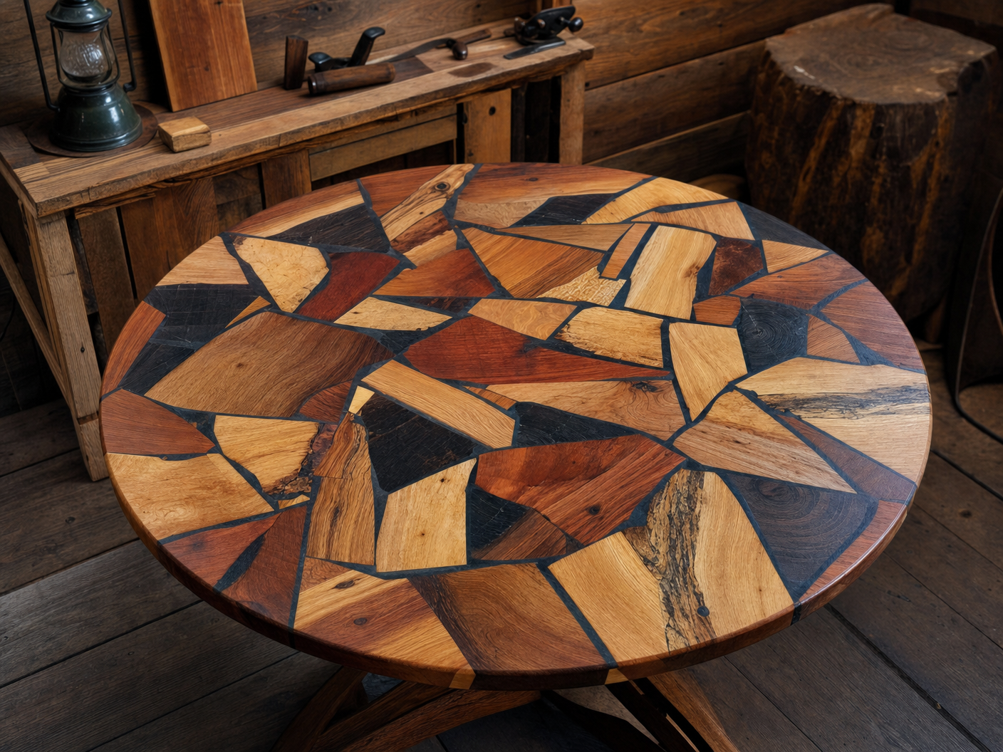 Scrap Wood Mosaic Table Top