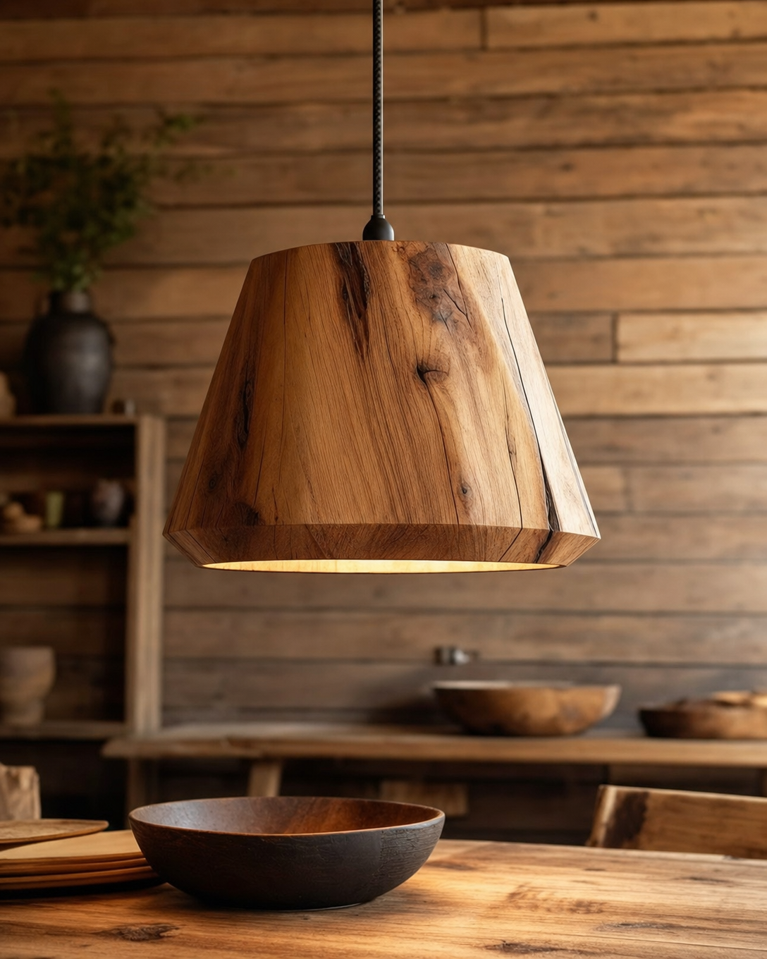 Wooden Pendant Light