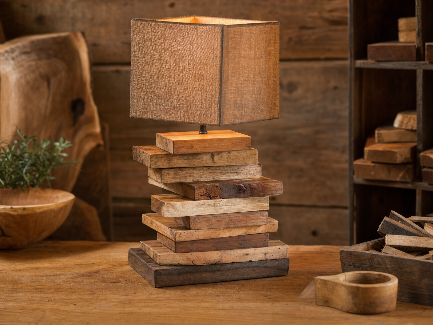 Scrap Wood Lamp