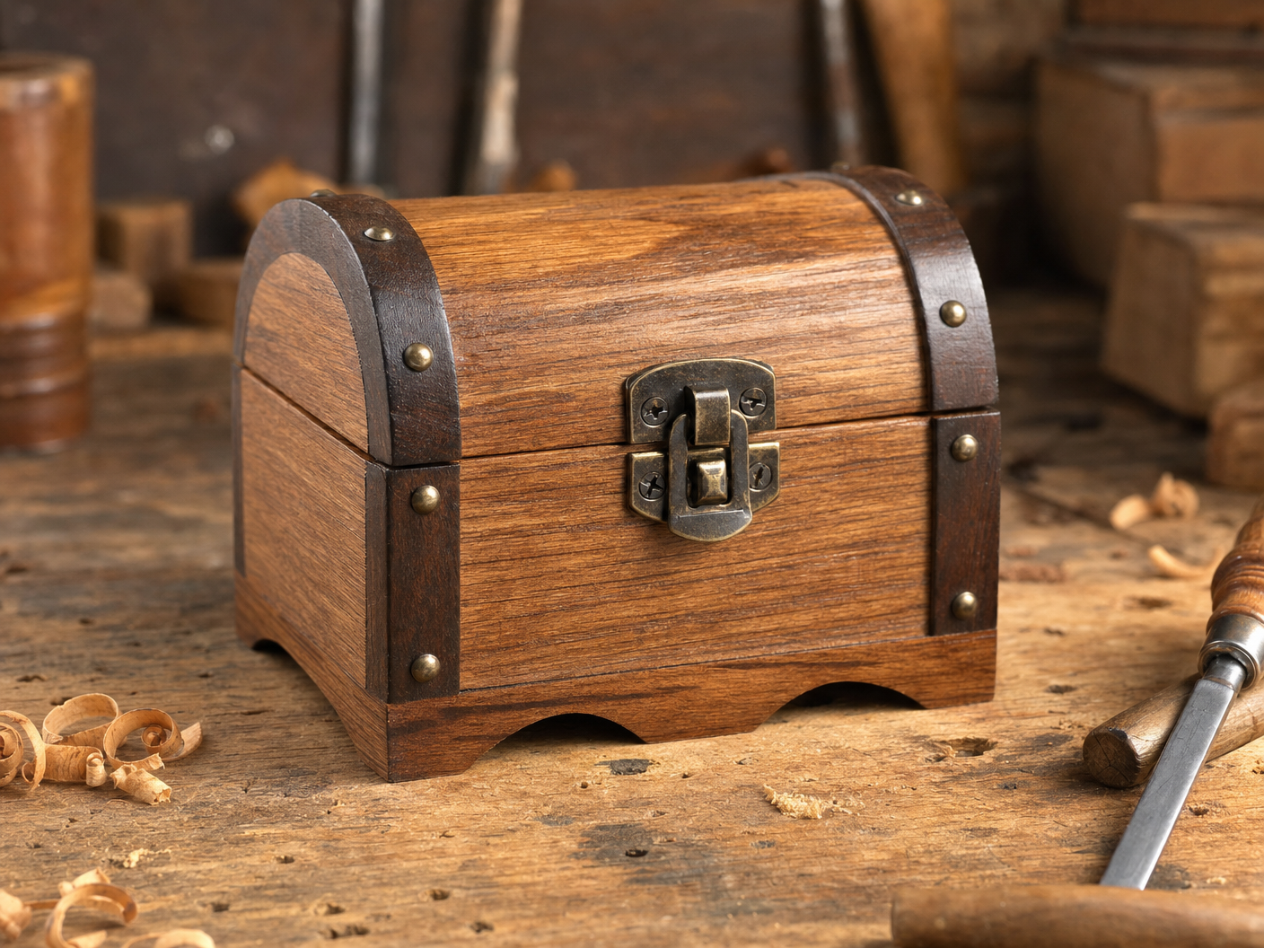 Wooden Treasure Chest
