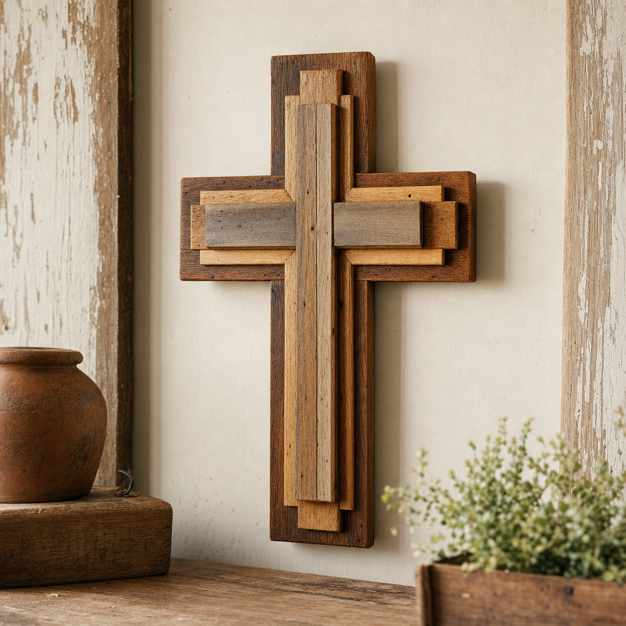 Wooden Cross Wall Decor
