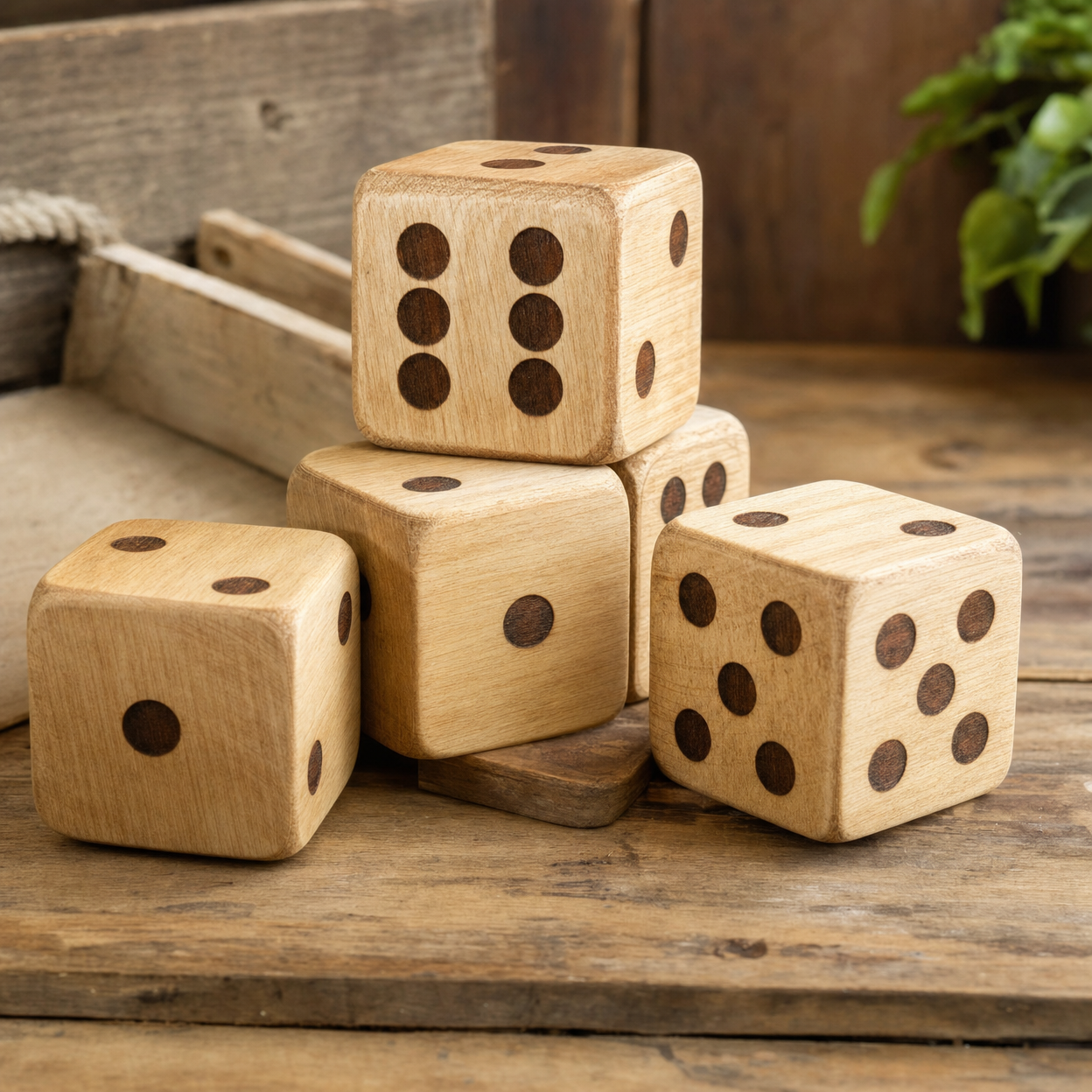 Wooden Dice Set