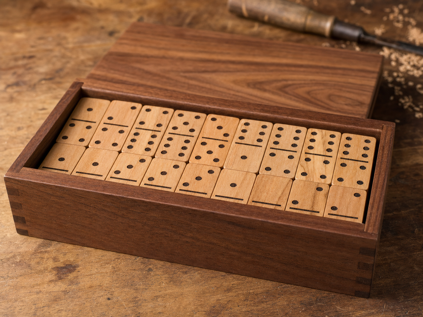Wooden Dominoes Set