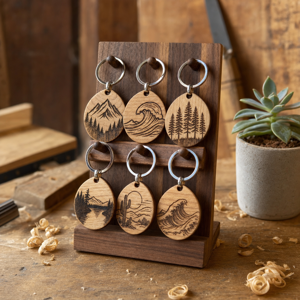 Wooden Keychain