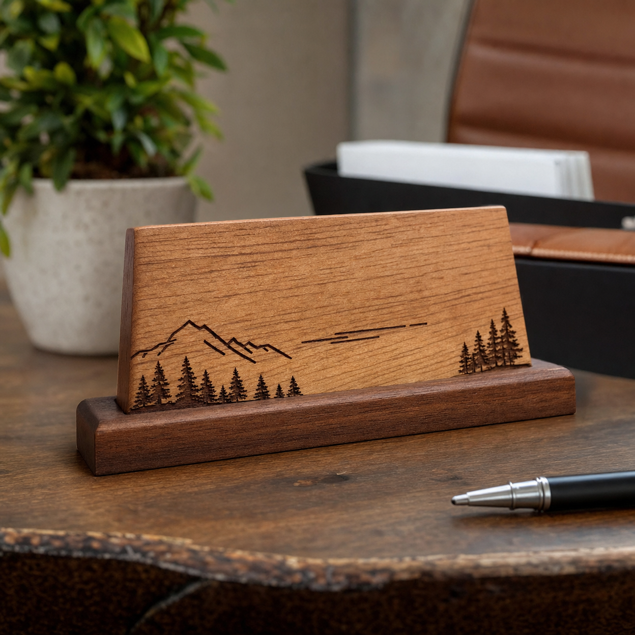 Wooden Nameplate