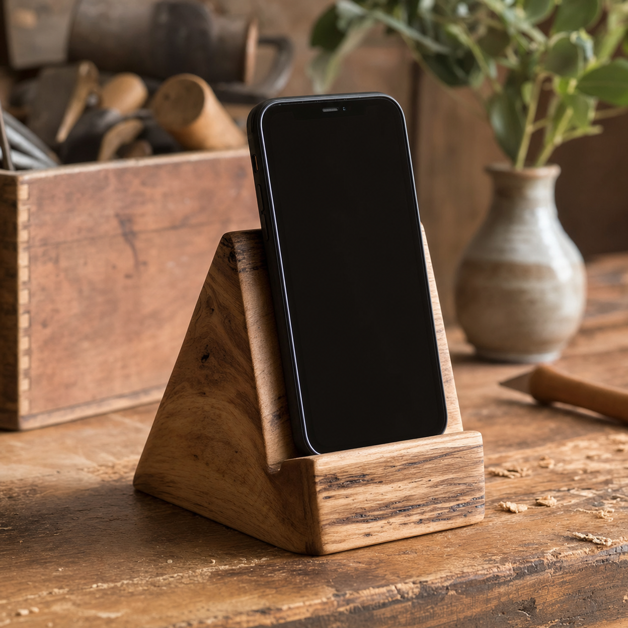 Wooden Phone Stand