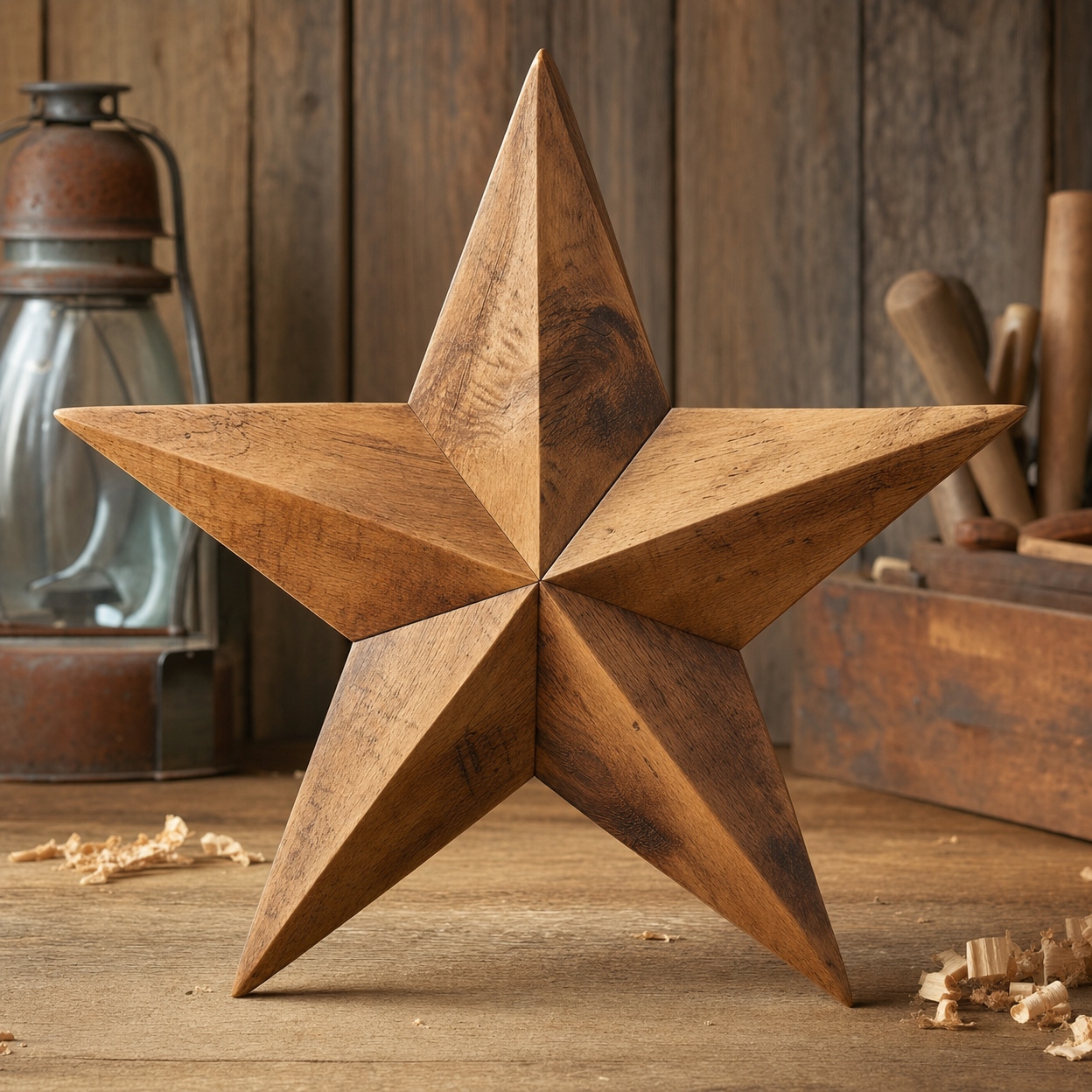 Wooden Star Decor
