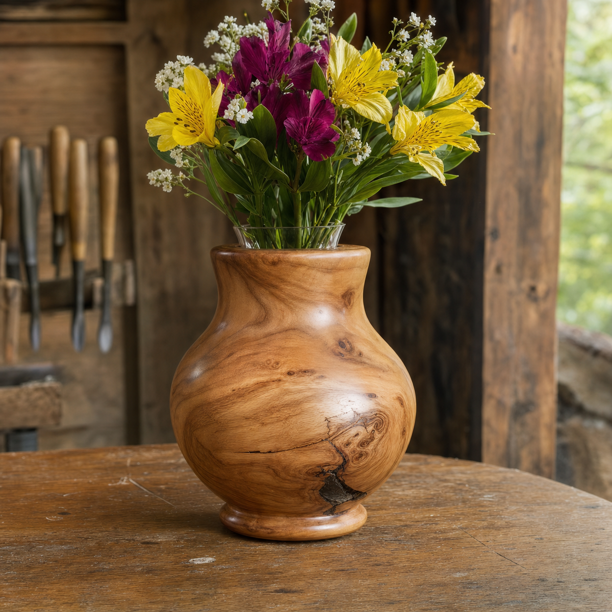 Wooden Vase